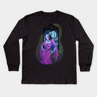 Lily Munster Kids Long Sleeve T-Shirt